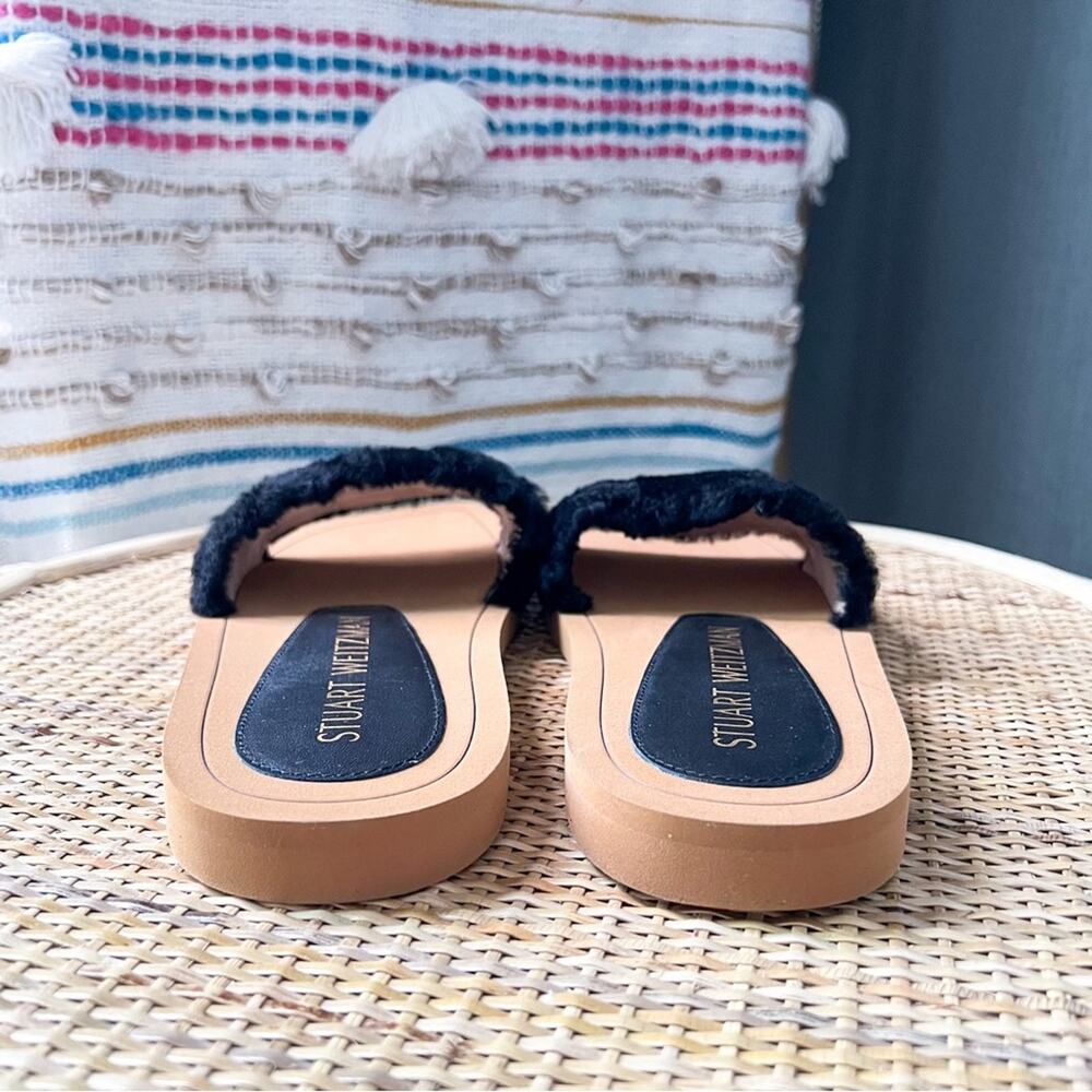 Stuart Weitzman Cammy Shearling-Strap Slide Sandals Women’s Size 6.5 - Picture 5 of 8